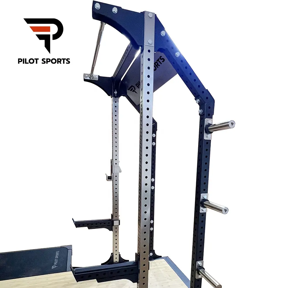 Pilot Sports Commercial Fitness Gym Equipment Power Rack With Weightlifting Platform Strength Training Half Rack