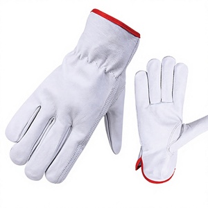 Cowhide Grain Leather Anti-Slip Anti-Static <b>Driver</b> <b>Gloves</b> Fireproof Industrial Safety Adjustable Wristband for Truck Driving - Product Image 1