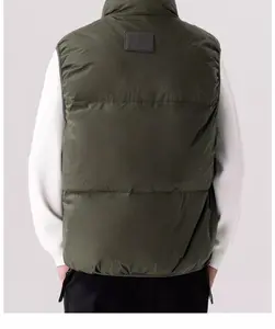 2023 Men Short Thin Winter Stand Collar Loose Overalls Vest Quilting Puffer Jackets Can Customize The Size And LOGO