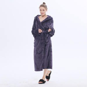 Luxurious Bathrobe Winter Warm Pajamas Shower Nightgown Womens Bathrobe Shawl Collar Soft Plush Robe Spa Robe