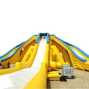 वाणिज्यिक वयस्कों और बच्चों 4 गलियों पर्ची और स्लाइड विशाल inflatable हिप्पो पानी बिक्री के लिए स्लाइड