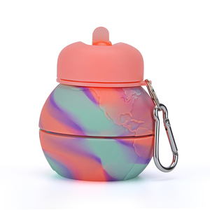 Large Leak-Proof Flip-Up Spout Silicone <b>Water</b> <b>Bottle</b> for Kids Cute Style with Tritan PC Materials Reusable Camping Cap Accessory - Product Image 6