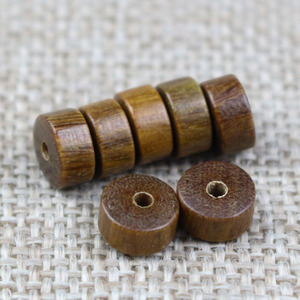 ลูกปัดไม้จันทน์เขียวอาร์เจนตินา 4x7 มม. ทรงกลม สำหรับทำเครื่องประดับ DIY อุปกรณ์งานฝีมือ - Product Image 1