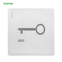 Interruptor de Salida Oculto Tipo 86 Ruipein, Panel de Botón de Desbloqueo con Clasificación IP65, Interruptor de Timbre, Interruptor Único con Reinicio Automático, 16A 250V