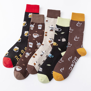 Calcetines de Algodón Personalizados para Hombre, Antibacterianos, Transpirables, con Estampado Divertido de Bebidas, Casuales, al por Mayor, OEM, ODM - Product Image 5