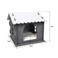 Préservatif d'animaux d'intérieur en feutre, niche en forme de grotte pour chat, avec coussin amovible et lavable, idéal à un château confortable, livraison gratuite
