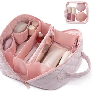 Nueva Bolsa de Maquillaje Portátil de Moda con Cierre, de Poliéster, Gran Capacidad, para Guardar Brochas de Maquillaje, Transpirable y de Alta Gama - Product Image 1