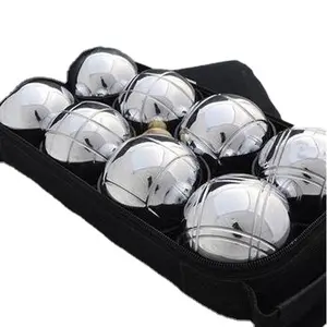 Mini Bocce/Petanque in metallo con palline nere per tutte le età
