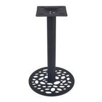 Base de table ronde creuse décorative en métal, support de table à hauteur personnalisée pour table de bistrot commerciale