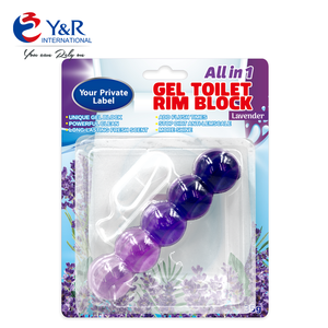 Bloque de Gel Limpiador para Inodoro, Eliminador de Olores y Prevención de Cal para Borde o Cisterna, Funciona como Limpiador de Inodoros con Soporte para Borde - Product Image 1