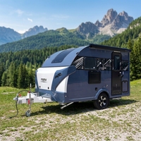 Mini-caravanes à suspension indépendante très demandées avec cuisine, salle de bain et toilettes, charge utile maximale de 1500 kg