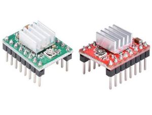 Controlador de <span class=keywords><strong>motor</strong></span> paso a paso Reprap A4988 Módulo de <span class=keywords><strong>motor</strong></span> verde con disipador de calor de aluminio rojo - Product Image 2