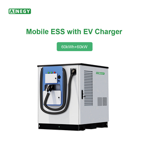 AINEGY 60kWh 60kW IP54 2 หัวชาร์จ CCS1/CCS2/CHAdeMO สถานีชาร์จแบตเตอรี่แบบพกพาสำหรับรถยนต์ไฟฟ้า 60KWh+60KW ไม่ต้องใช้สายชาร์จ - Product Image 1