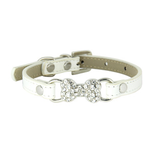Benutzer definierte XL Hund Leder halsband für kleine Hunde und Katzen Solid Letter Charm <span class=keywords><strong>Name</strong></span> Hals PU Halsbänder Niedlichen DIY-Stil - Product Image 3