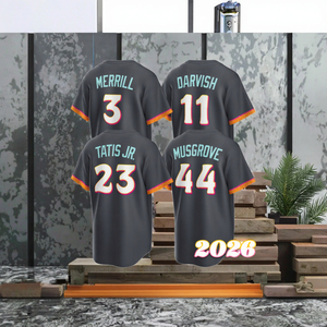 Camiseta de Béisbol City Connect 2026 para Hombre, Bordada, Fernando Tatis Jr, Manny Machado, Jackson Merrill, Xander Bogaerts, Corte Corto, Verano - Product Image 3