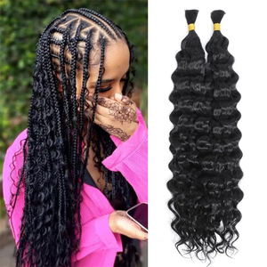 Extensiones de cabello humano a granel para trenzar cabello trenzado sin trama para trenzas bohemias 100 cabello humano virgen sin procesar sin trama - Product Image 1