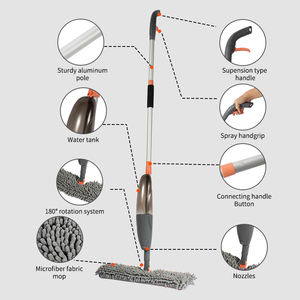 Tête de serpillière pulvérisatrice multi-surfaces avec essorage à quatre côtés et auto-essoreuse, grande capacité, personnalisation de marque, commandes en gros - Product Image 5