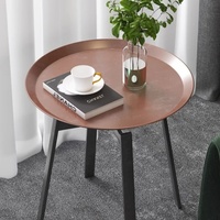 KINNO Tables basses célèbres pour Internet Armoires latérales minimalistes modernes à l'italienne Matériaux légers et luxueux pour petits canapés