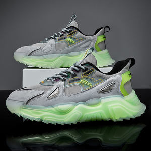 Chaussures de course et de marche personnalisées en maille 350 pour hommes, baskets dégradées tendance - Product Image 1