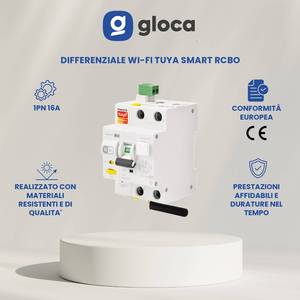 Disjoncteur intelligent Wi-Fi Gloca 16A 220V avec contrôle par application Tuya et fonction de réinitialisation automatique - Product Image 2