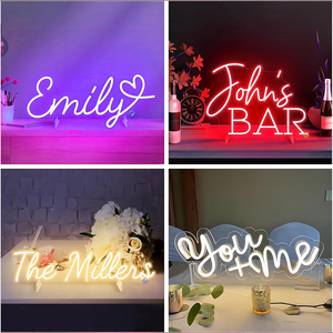 שלטי ניאון מקוריים בהתאמה אישית לסיטונאות, לקישוט קיר, מתנות לחתונה, יום הולדת, מסיבות, לוגו של מספרה, שם ניאון - Product Image 2
