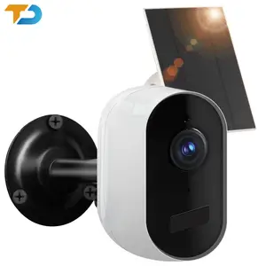 TecDeft's Camara Solar Smart Home Online 2K HD monitoring bulb battery WIFI CCTV solar camera safe outdoor waterproof