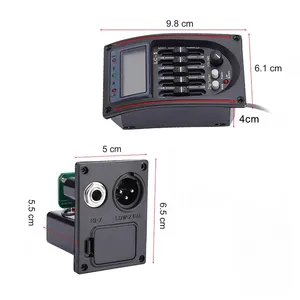 Égaliseur 5 bandes pour guitare acoustique, préampli avec égaliseur de volume réglable, ensemble d'accessoires pour instruments de musique - Product Image 5