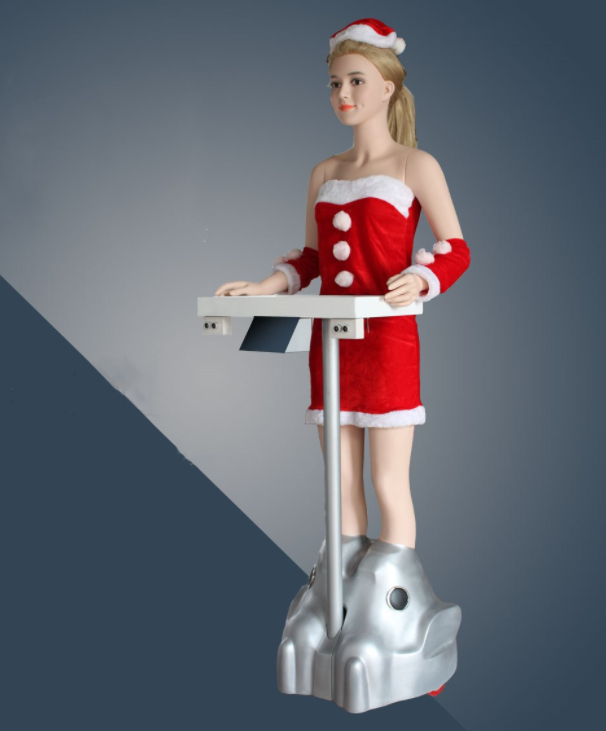 welcome robot / humanoid smile bionic voice robot / companion waitress robot