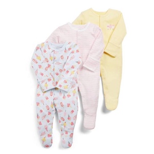 Tuta da notte tutina da bambino a manica lunga vestiti da <span class=keywords><strong>neonato</strong></span> 100% <span class=keywords><strong>Set</strong></span> di <span class=keywords><strong>cotone</strong></span> 3 pezzi pigiami per bambini - Product Image 3