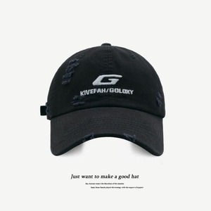 Casquette de baseball Kivefah Goloky pour femme, réglable, en coton, style rétro, déchirée, protection solaire, printemps-été - Product Image 2