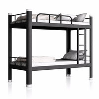 Lit superposé en métal robuste moderne, lits superposés en acier pour adultes, dortoir scolaire, auberge