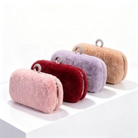 Sac de soirée Zeyu pour femme en fausse fourrure avec anneau en strass et chaîne, sac à bandoulière pour mariage et rendez-vous, sac en fausse fourrure ODM/OEM