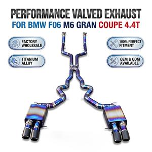 Sistema de Escape Catback con Válvulas de Titanio Azul Vortex para BMW F06 M6 Gran Coupé 4.4T con Tubos de Escape Cuádruples de Carbono - Product Image 1