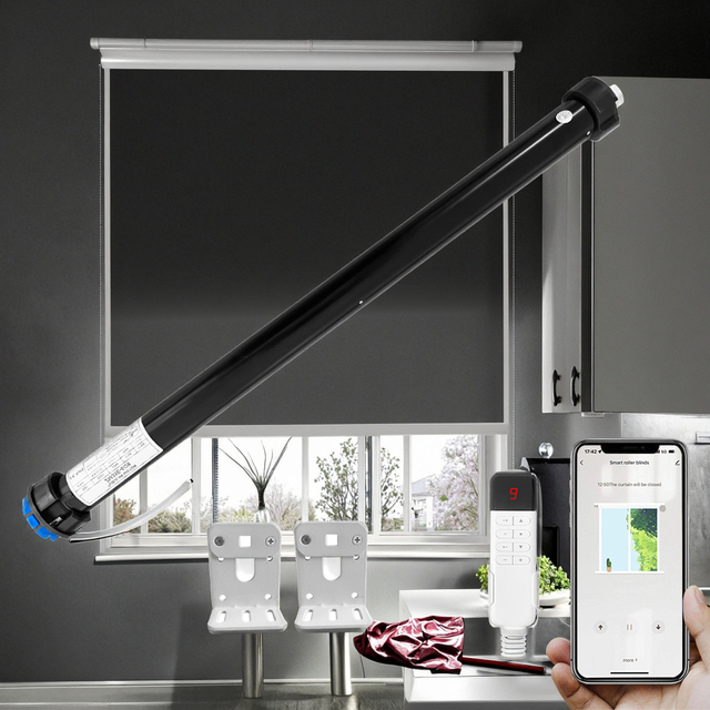 Tuya WiFi Alexa Google Voice Remote Control Automatic Electric Curtain Motor Motorized up Down ZigBee Smart Blinds