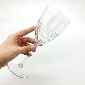 Verres à vin en <span class=keywords><strong>plastique</strong></span> incassables, verres à cocktail détachables, verres à vin personnalisables en couleur, 220 ml, flûtes à champagne réutilisables effet diamant - Product Image 4