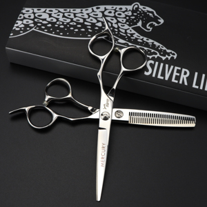 <span class=keywords><strong>Ciseaux</strong></span> <span class=keywords><strong>de</strong></span> coiffure professionnels FMC <span class=keywords><strong>de</strong></span> 6,0 pouces, grand format, argentés, nouveau design tendance, <span class=keywords><strong>ciseaux</strong></span> plats et <span class=keywords><strong>ciseaux</strong></span> à dents HS-263 - Product Image 1