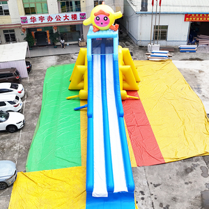 AIRFUNPRO Aire de jeux pour enfants, parc d'attractions, grand toboggan aquatique gonflable d'extérieur, matériau PVC, écologique, utilisation mobile commerciale sur le sol - Product Image 2