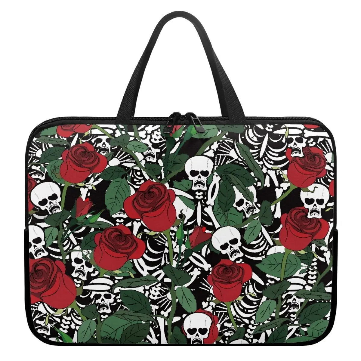 Skull Rose Print Custom High Quality Laptop Bags Custom Wholesale Laptop Messenger Bag Waterproof Portable Laptop Bags Covers