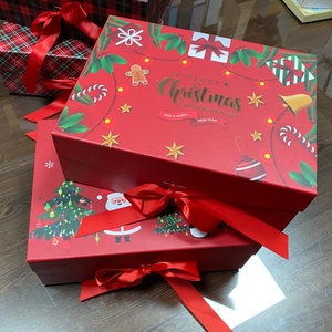 Cajas de Regalo Plegables de Navidad con Diseño de Copo de Nieve y Santa Claus, Ecológicas, Impresas Personalizadas, Disponibles en Stock - Product Image 3