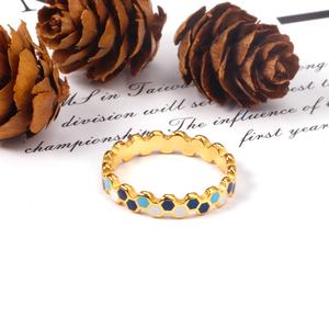 Nouvelles bagues en acier inoxydable plaqué or 18K PVD de type géométrique minimaliste imperméable à l'eau, bijoux pour femmes, cadeau - Product Image 3