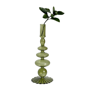 Candelabro de vidriera romántico nórdico hecho a medida candelabro de cristal verde - Product Image 2