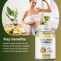 Gummies au collagène avec biotine et zinc, saveur tropicale, pour les cheveux, la peau et les ongles, 60 gummies