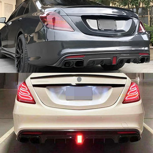 Difusor Trasero Estilo S63 B con Luz LED para S CLASS W222, Kit de Carrocería Negro 2014-2017 - Product Image 6