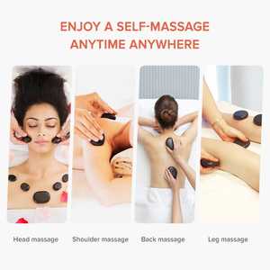 Set di Borse Riscaldanti Portatili per Massaggio con Pietre Calde, con Controllo Digitale della Temperatura, per Massaggiatori e Centri SPA - Product Image 4