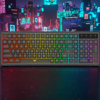 Clavier de jeu filaire Hotswap rétroéclairé 105 touches mécaniques avec interrupteurs Cherry Kailh Body Blue pour ordinateur de bureau CMK-2542