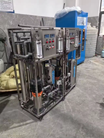 Système d'osmose inverse industriel 1000 LPH en acier inoxydable, station de traitement d'eau entièrement automatique avec panneau de commande PLC et pompe, garantie 1 an