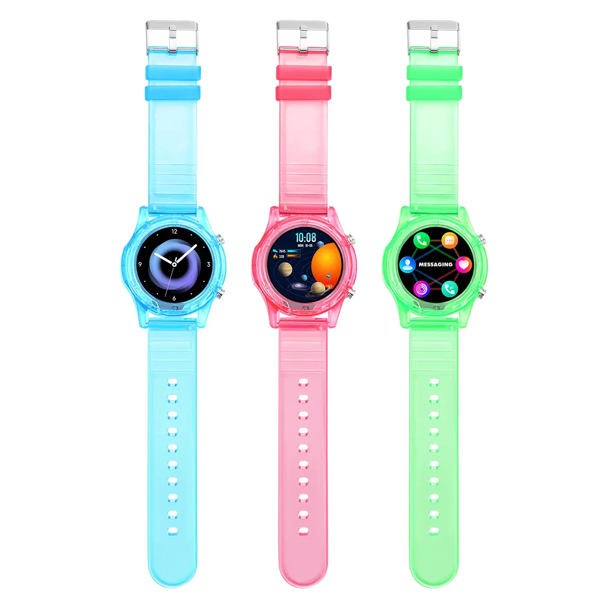 S10 Smartwatch Fashion Gift Silicone Color Light multi lingual Broadcasting Digital Sport Wrist Watch for Kid Women Girl Men Boy