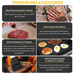 Sang trọng 34-mảnh đa chức năng công cụ cắm trại BBQ nướng phụ kiện dài xử lý thép không gỉ ngoài trời nướng thịt nướng công cụ thiết lập - Product Image 6