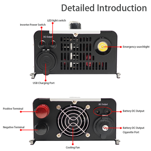 Convertisseur de courant à onde sinusoïdale pure MYAMi 3000W, 12V 24V 48V 60V DC vers AC 220V 50Hz/60Hz, écran LCD, double sortie pour camping-car/maison/camping - Product Image 6