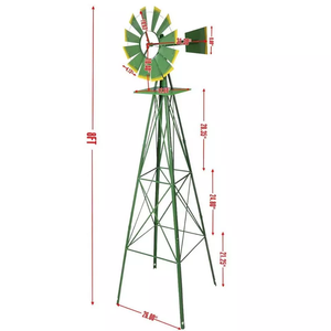 <span class=keywords><strong>Moulin</strong></span> à <span class=keywords><strong>vent</strong></span> en métal vert multicolore, jardin de cour, palette météo en métal, <span class=keywords><strong>moulin</strong></span> à <span class=keywords><strong>vent</strong></span> de jardin - Product Image 3